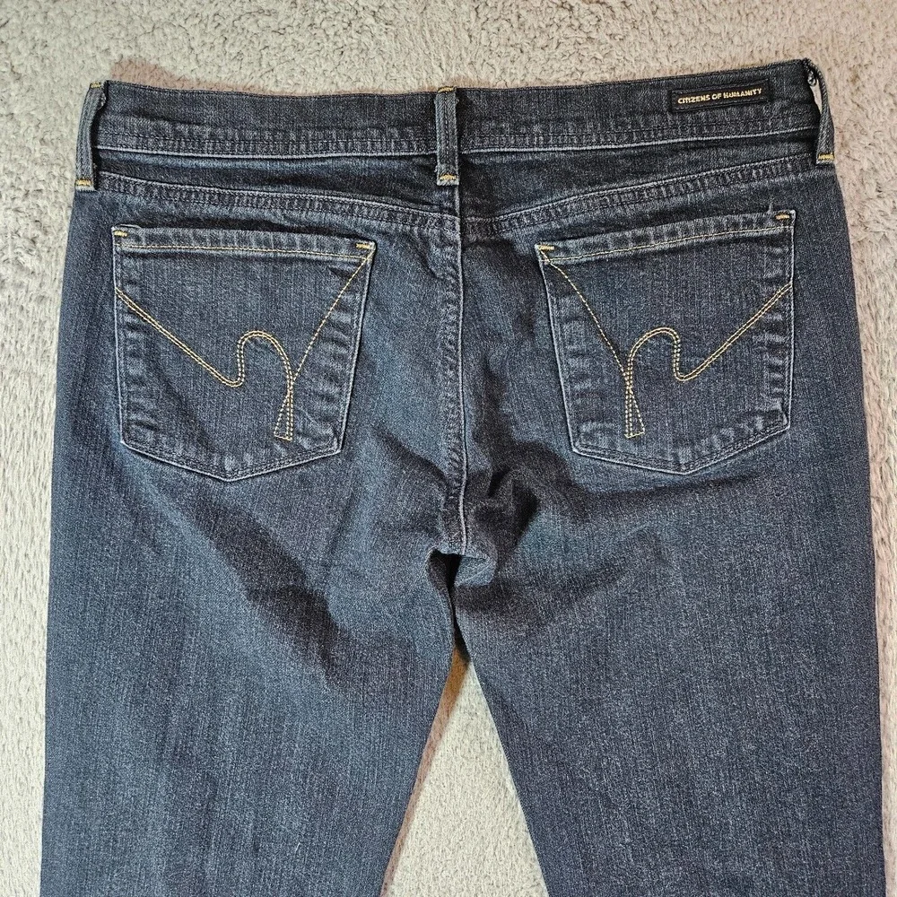 Citizens of Humanity Jeans Women 29 Ingrid Stretch Stay Gold‎ Low Waist Flare